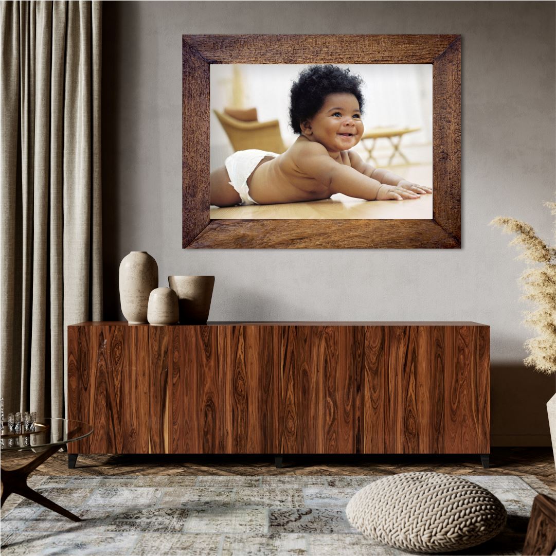 Virtual Wooden Canvas Print (Dark Wood) - Single Canvas Classic Canvas NetCanvas 