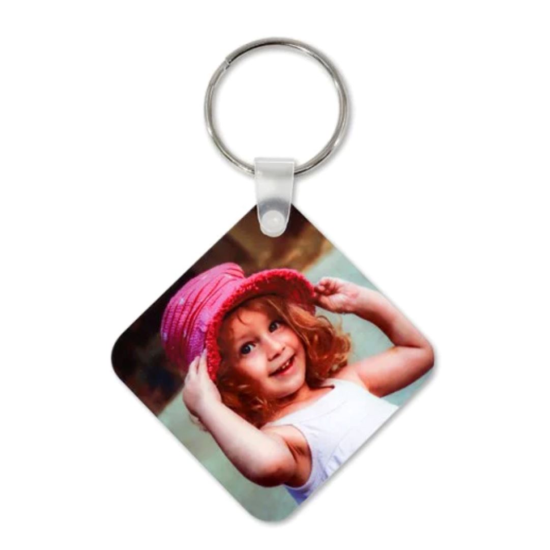 Wooden Photo Keyring Square Printed Gifts NetCanvas 