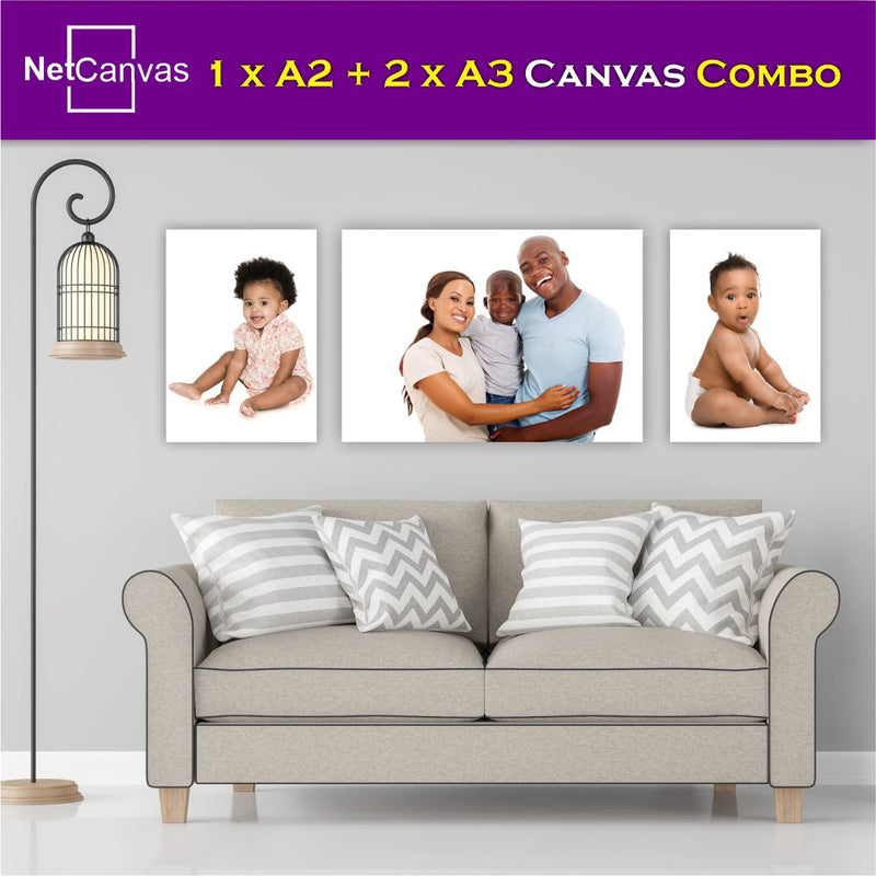 1 x A2 + 2 x A3 Canvas Combo Classic Canvas NetCanvas 