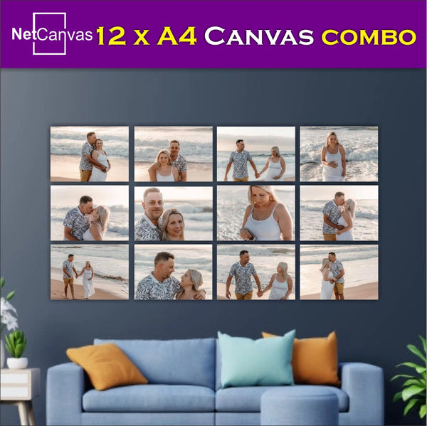 12 x A4 Canvas Combo Classic Canvas NetCanvas 