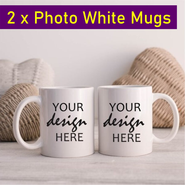2 x White Mug 11oz Classic Canvas NetCanvas 