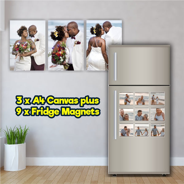 3 x A4 + 9 x Fridge Magnets Classic Canvas NetCanvas 