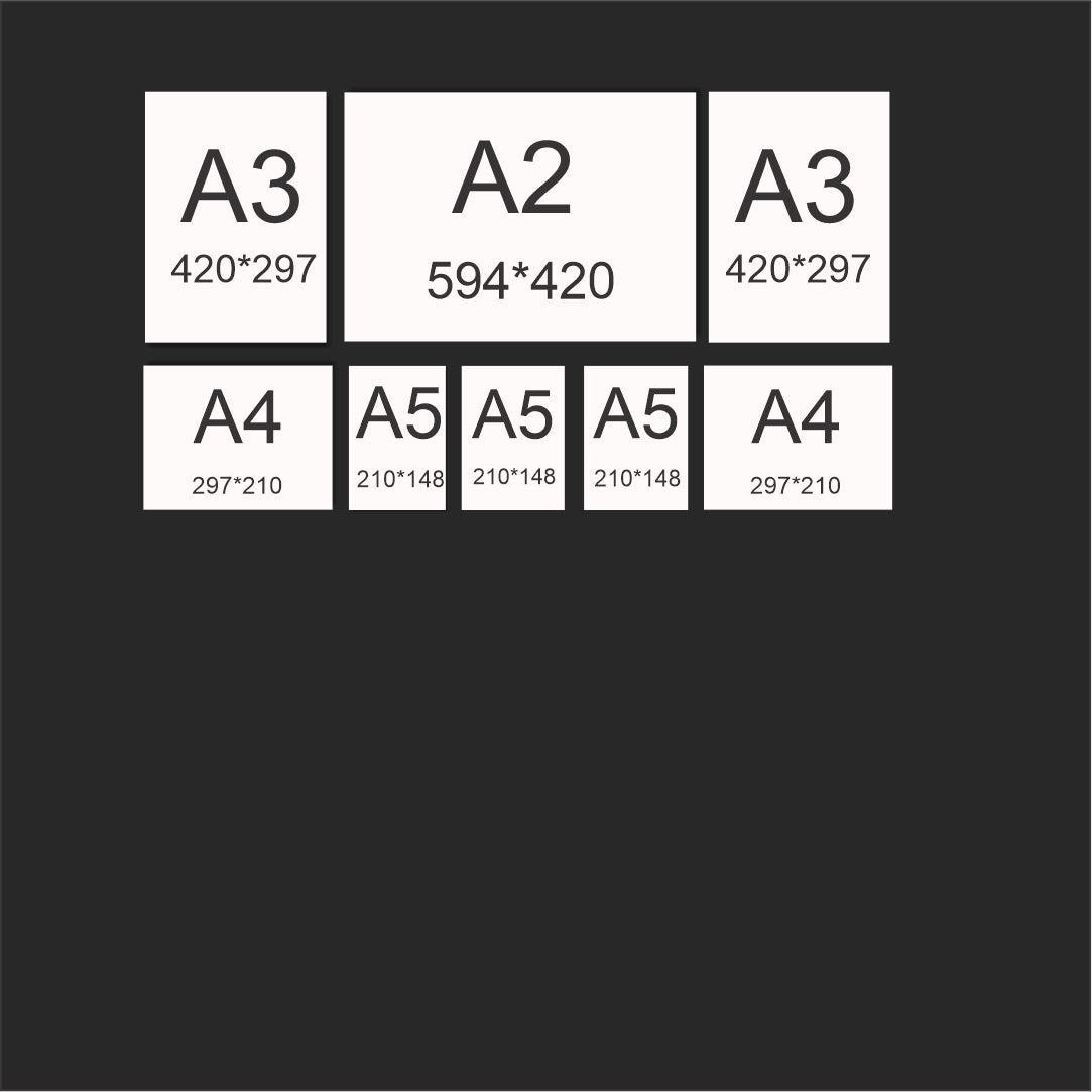 BF 1 x A2 + 2 x A3+ 2 x A4 + 3 x A5 Classic Canvas NetCanvas 