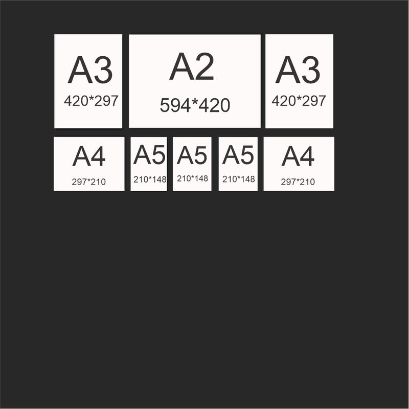 BF 1 x A2 + 2 x A3+ 2 x A4 + 3 x A5 Classic Canvas NetCanvas 