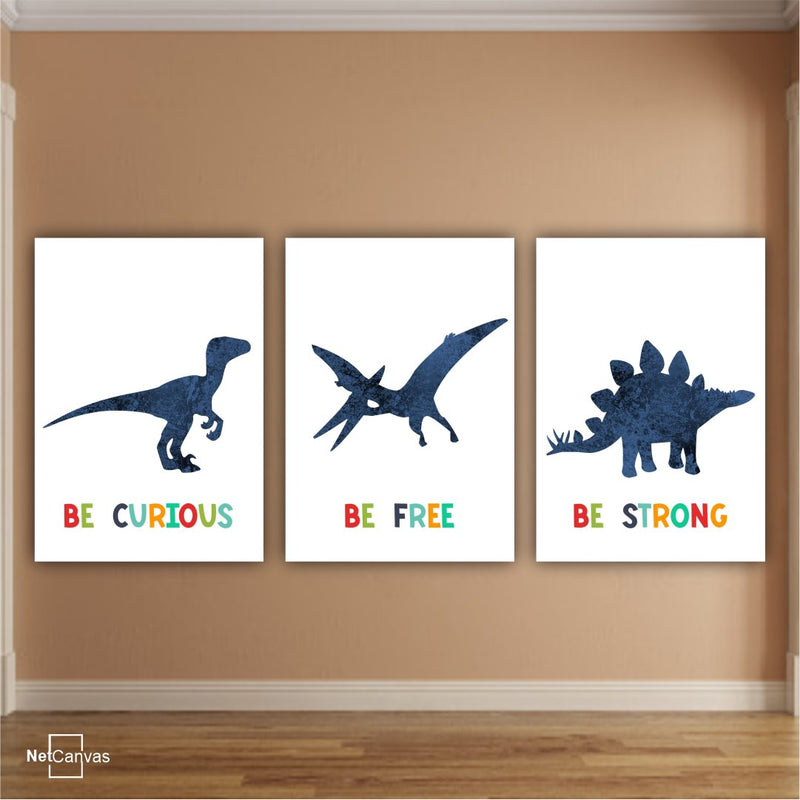 Dino Friends (Set of 3 or 6) Classic Canvas NetCanvas 