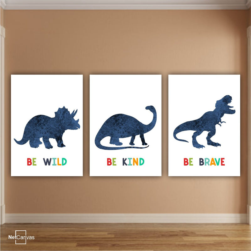 Dino Friends (Set of 3 or 6) Classic Canvas NetCanvas 