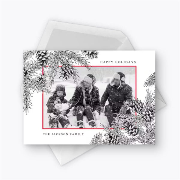 Pine tree and frame - Christmas card NetCanvas 