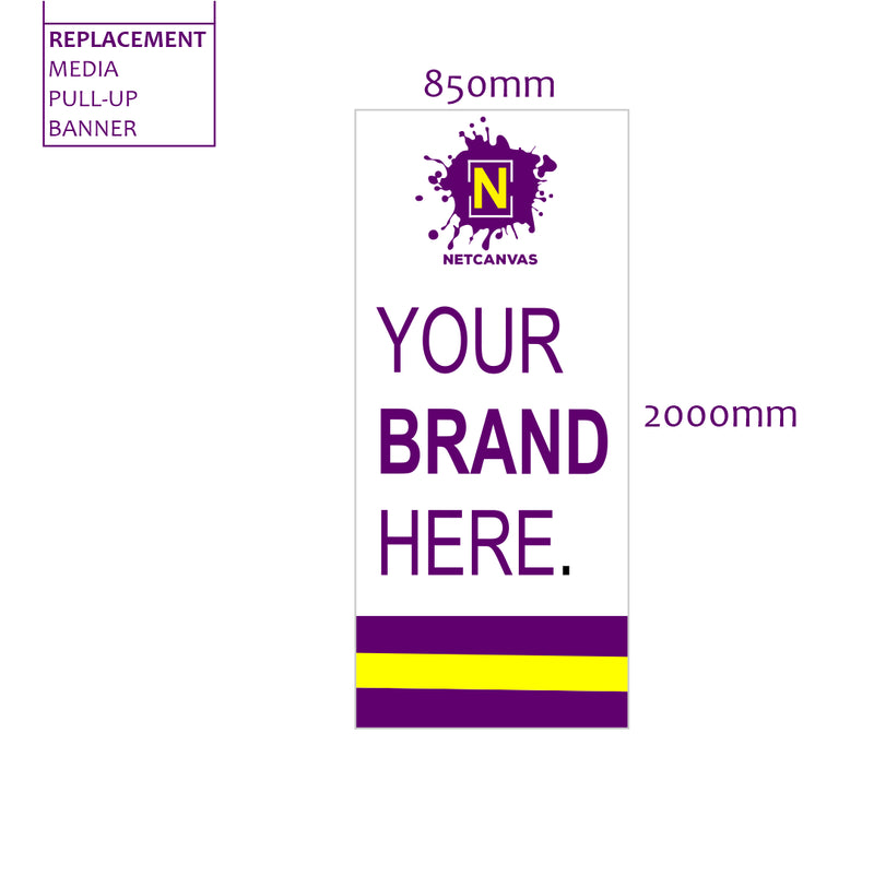 Pull-Up Banner Media Replacement Print (No Stand) NetCanvas 